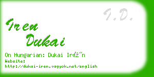 iren dukai business card